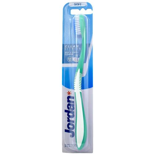 Jordan Clean Between Toothbrush Soft 0.01mm Μαλακή Οδοντόβουρτσα για Βαθύ Καθαρισμό με Εξαιρετικά Λεπτές Ίνες 1 Τεμάχιο, Κωδ 310036 - Τιρκουάζ